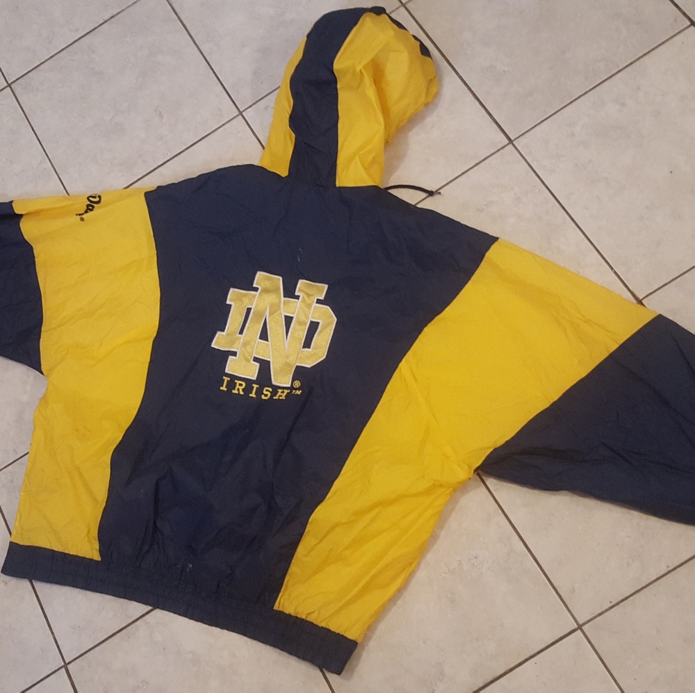 Vtg turbo sportswear notre dame pullover jacket